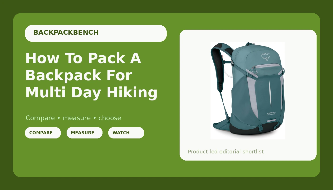 How To Pack A Backpack For Multi Day Hiking - BackpackBench review with measurements and honest opinion