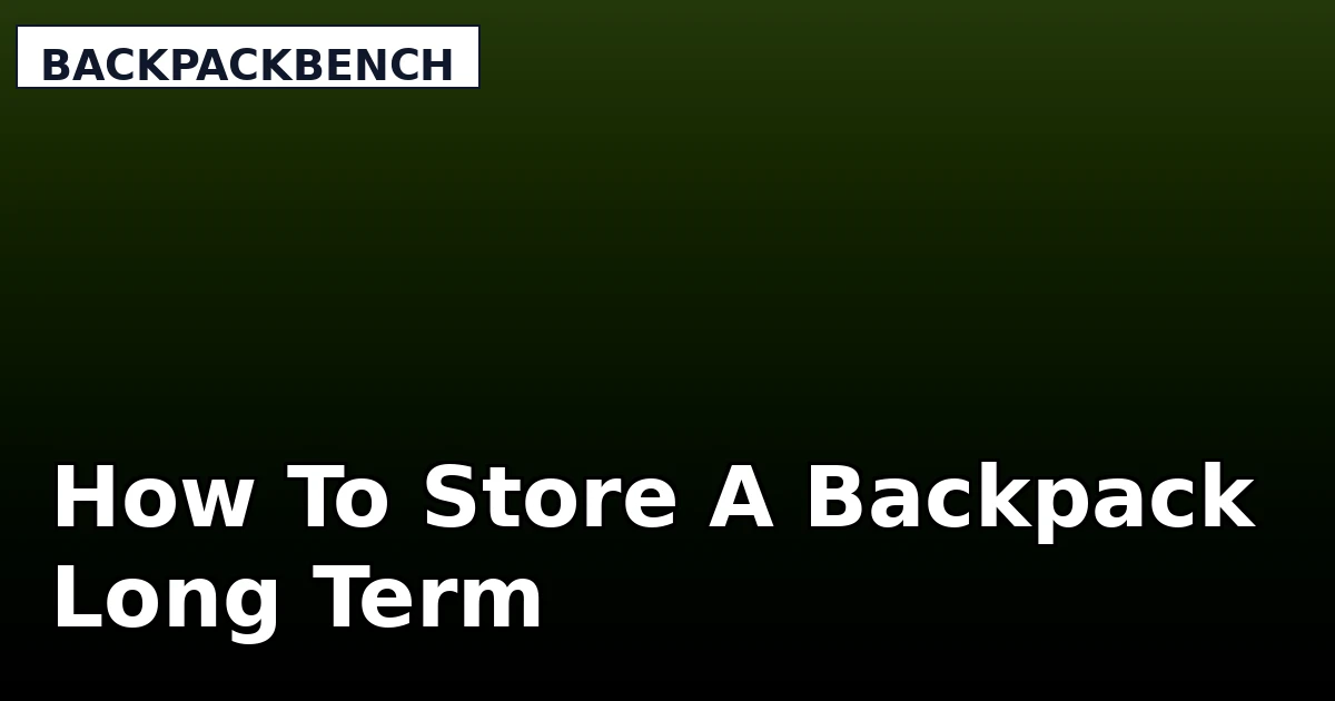 How To Store A Backpack Long Term - BackpackBench review with measurements and honest opinion
