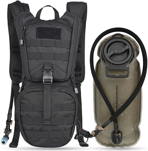 MARCHWAY Tactical Molle Hydration Pack Backpack with 3L TPU Water Bladder, Military Daypack for Cycling, Hiking, Running, Climbing, Hunting, Biking