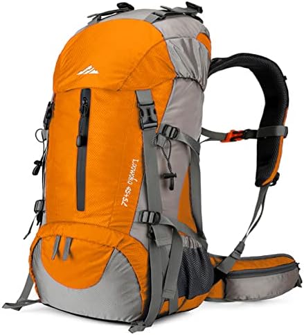 Loowoko 50L Hiking Backpack with Rain Cover for Both Men & Women
