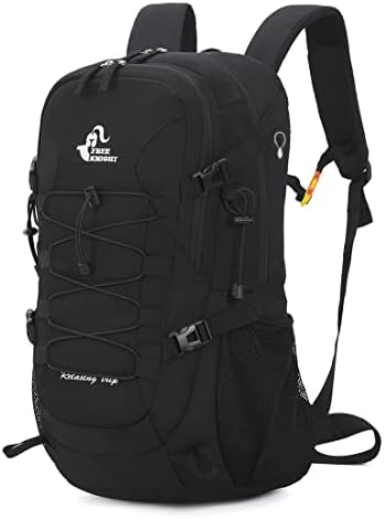 Bseash 40L Waterproof Hiking Backpack with Rain Cover, Outdoor Sport Travel Bag Daypack for Camping Climbing Skiing Cycling (Milk Green)